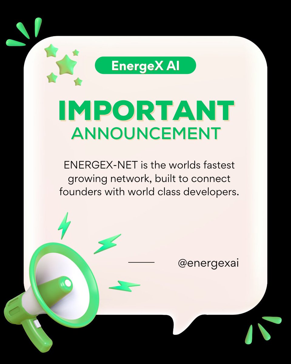 energexai's tweet photo. Ready to build the worlds next great startup?

Find the perfect cofounders to join you at 
ENERGEX-NET.

Send us a DM to get started today. https://t.co/tN8NgXWDSk