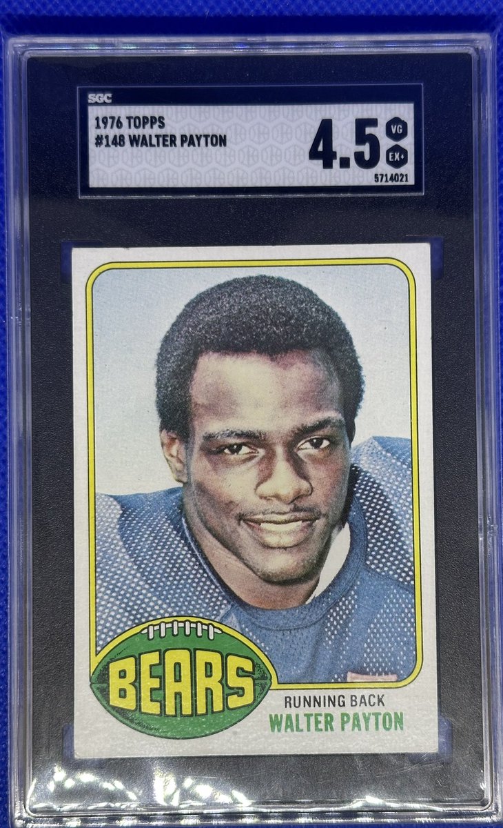 DocsSportsCard1's tweet image. Come join the stack sale! “Vintage house cleaning!”

$235

1976 Topps Walter Payton RC * SGC 4.5 VGEX+ *

Plz see pinned tweet for rules and info.  Thx for looking! 😃