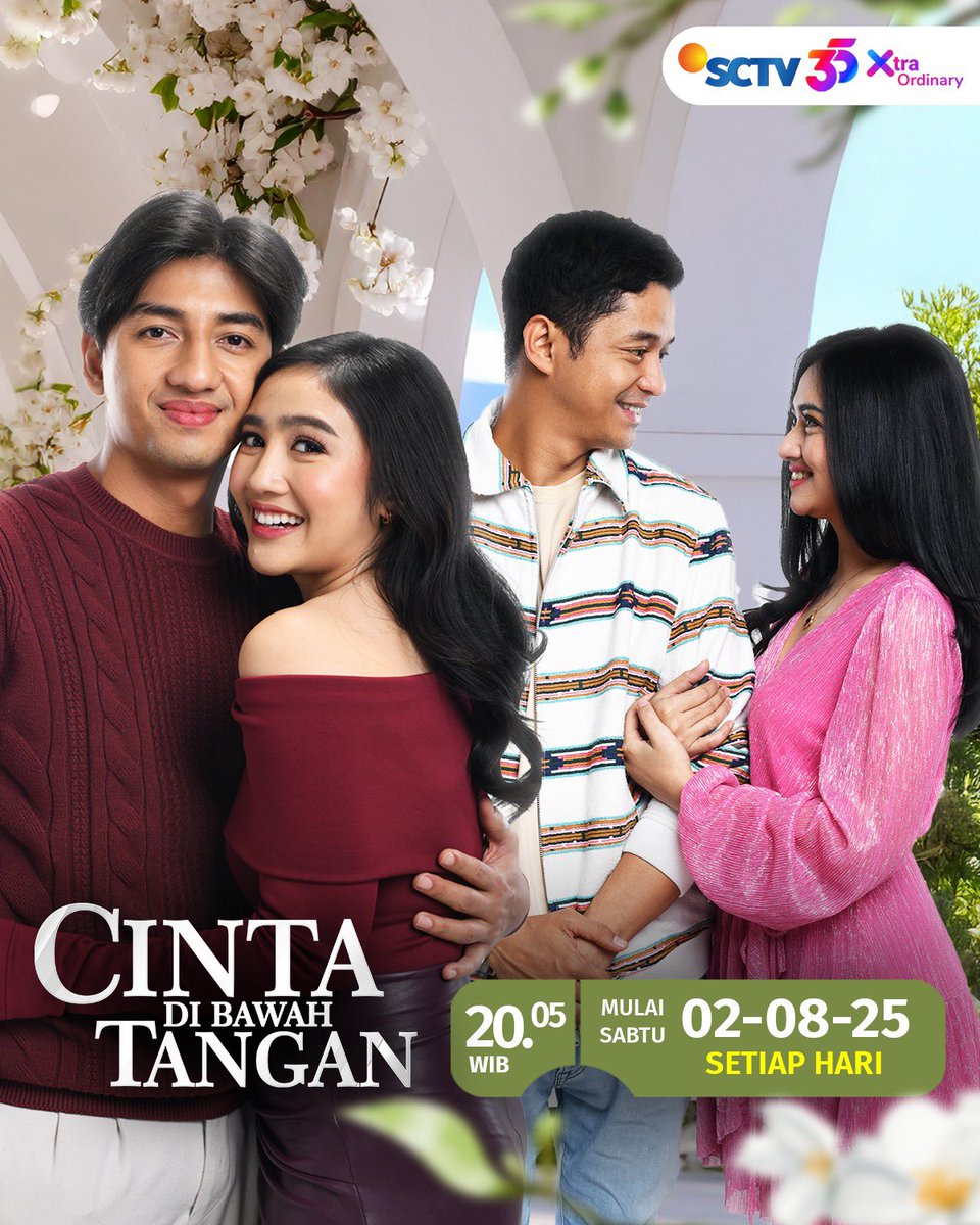 Mulai tanggal 2 agustus 2025 ada dua cerita baru yang siap temani kamu: 

⭐️ Cinta Sedalam Rindu | Pukul 18.35 WIB 
⭐️ Cinta di Bawah Tangan | Pukul 20.05 WIB

Hanya di SCTV!

#SCTVSinetron #CintaSedalamRindu #CintadiBawahTangan