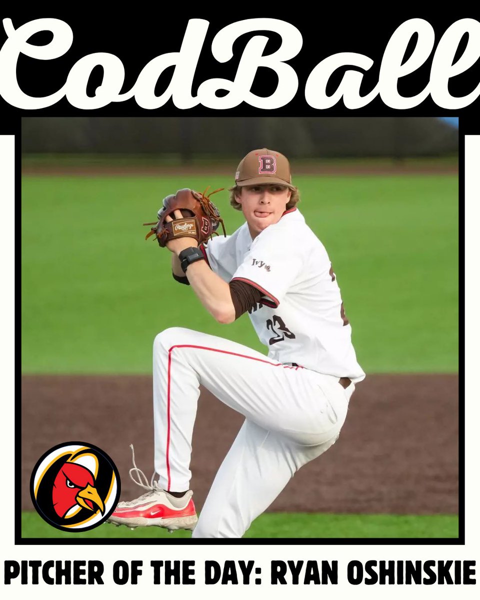 CodBall (@codball) on Twitter photo Our CodBall Pitcher of the Day is Ryan Oshinskie (<a href="/BrownU_Baseball/">Brown Baseball</a>)
Ryan struck out 8 over 4.2 scoreless innings for the <a href="/FirebirdsCCBL/">Orleans Firebirds</a> tonight Our CodBall Pitcher of the Day is Ryan Oshinskie (<a href="/BrownU_Baseball/">Brown Baseball</a>)
Ryan struck out 8 over 4.2 scoreless innings for the <a href="/FirebirdsCCBL/">Orleans Firebirds</a> tonight