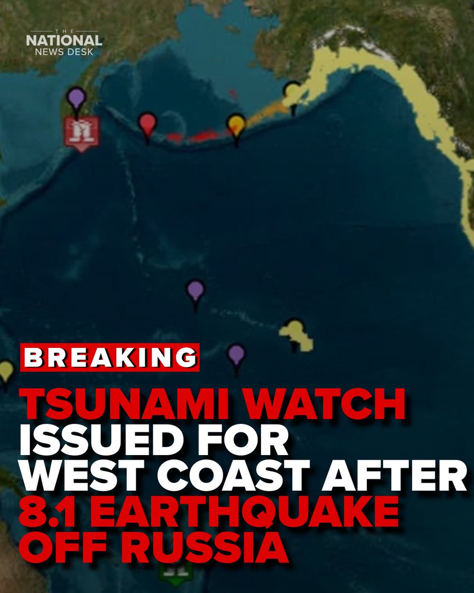 A magnitude-8.7 earthquake off Russia's coast prompted tsunami