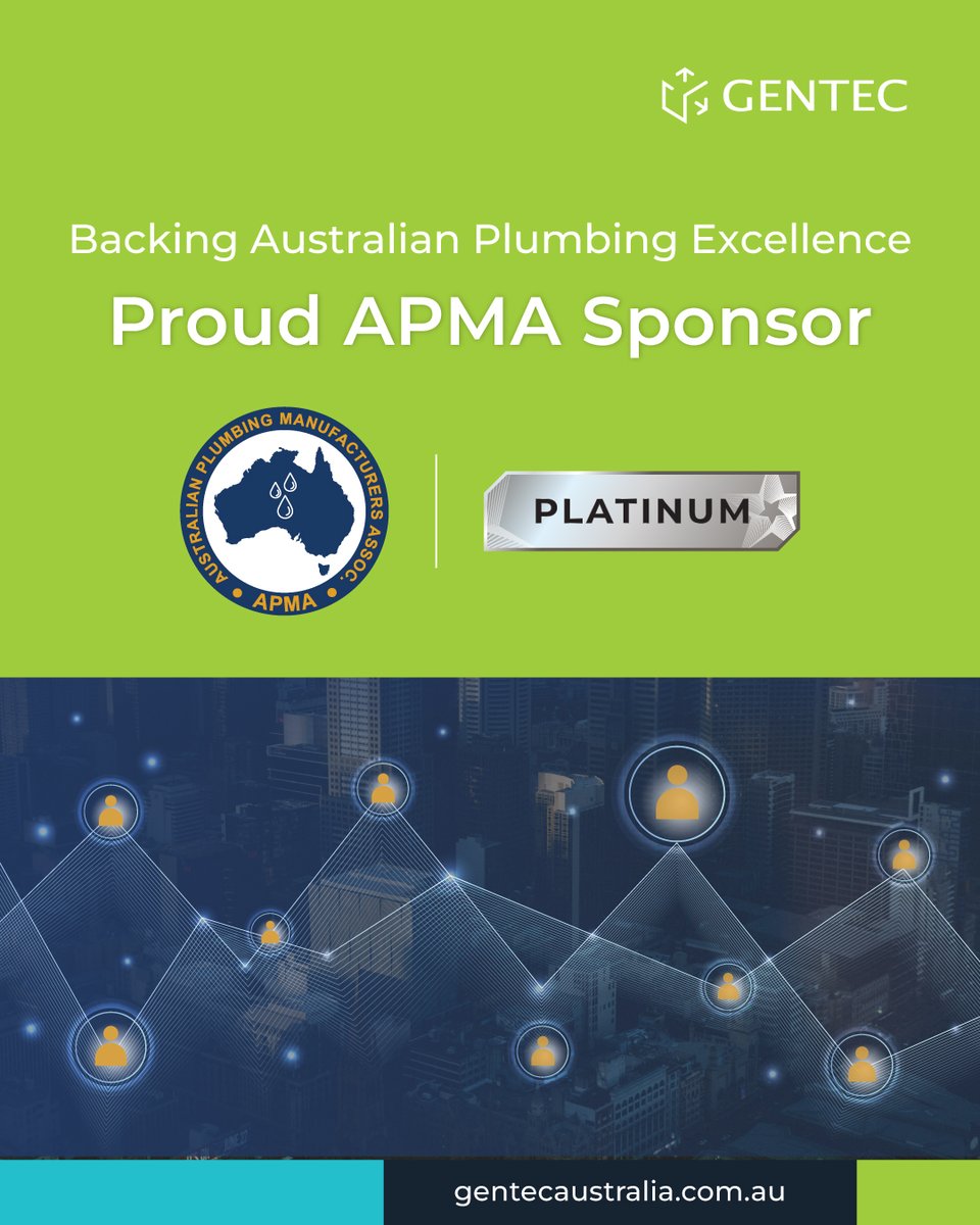 Strengthening the Industry, together.

GENTEC has joined as a Platinum Sponsor Member of the Australian Plumbing Manufacturers Association (APMA) — a step forward in supporting the local industry, promoting best practices, and helping shape the future of the plumbing industry.