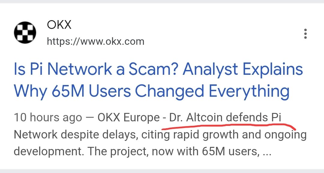 Thank you OKX <a href="/okx/">OKX</a> for quoting my post from X. It is very encouraging to see my posts about Pi Network being quoted by major news outlets, including Yahoo Finance, MSN News, Binance, Bitget, MEXC, OKX, CoinMarketCap, Gate, BTCC, among many others. <a href="/PiCoreTeam/">Pi Network</a> <a href="/nkokkalis/">Nicolas Kokkalis</a>