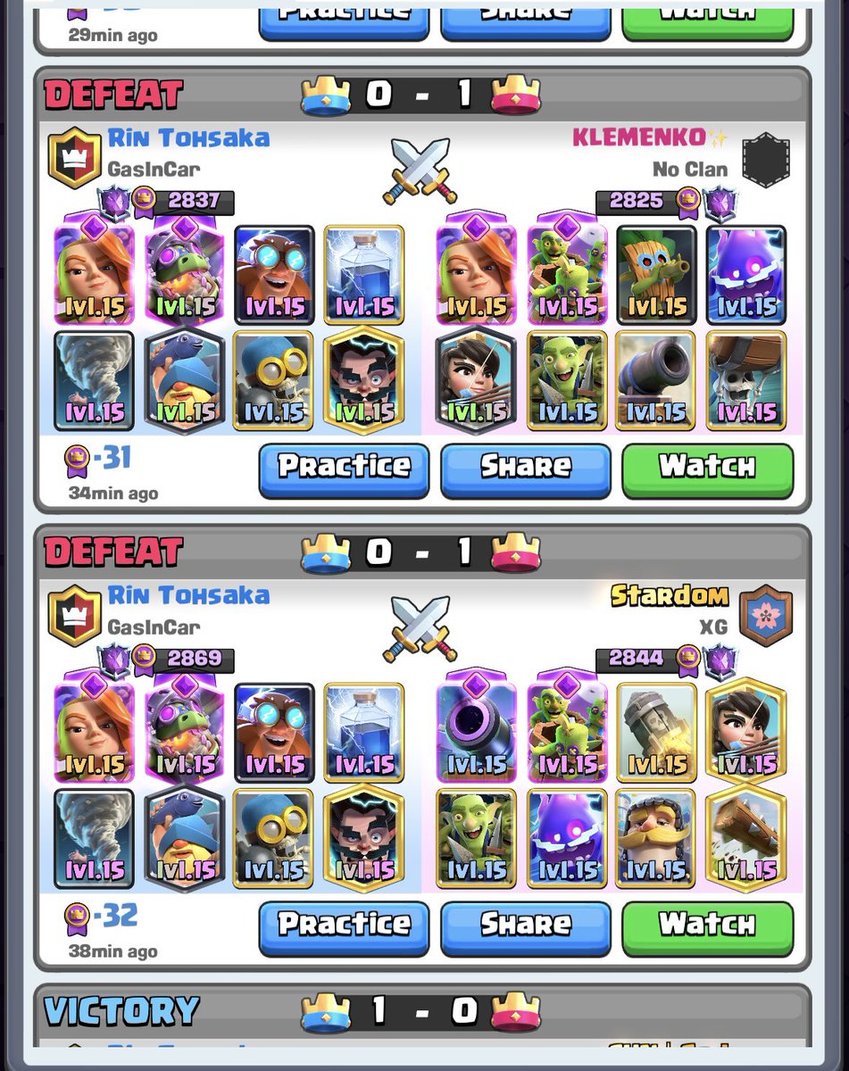 Played some games with my og deck and gotta say just these decks are absolute cancer to play against. Faced a bunch of toxic randoms like this Stardom kid. Good to see the game is still shit as always