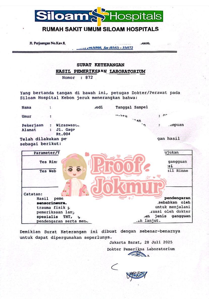 HASIL LABORATORIUM JUGA BISA SAYANG
Surat lain request
✅Stempel basah (klinik / dokter)
✅Dokter sesuai fakes/rs
#zonauang️ #suratsakit #suratdokter #suratizin