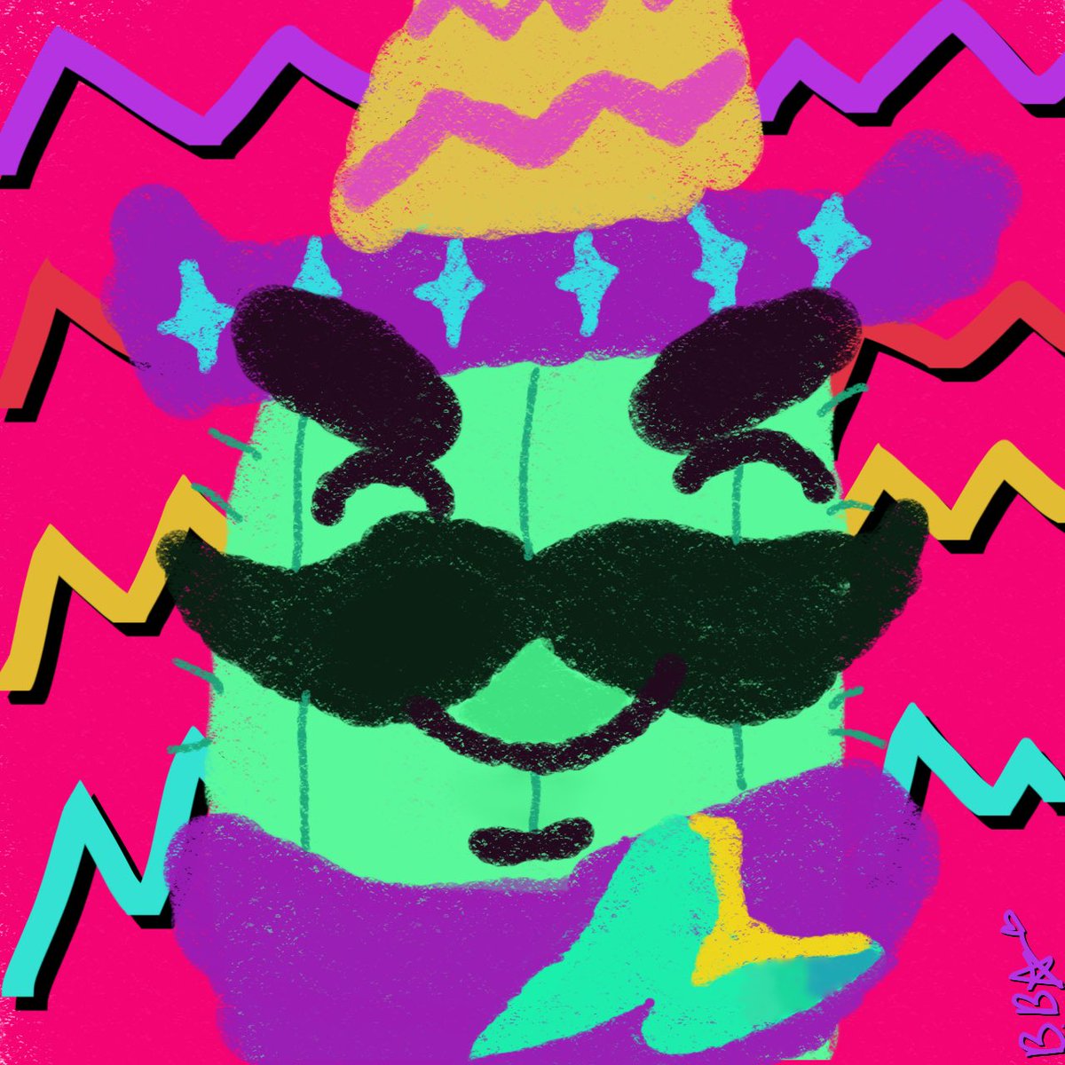 Bangboostar's tweet photo. I’m not a good artist so this is the best I could do in such short notice #cactusguy https://t.co/sFkItLCwqb