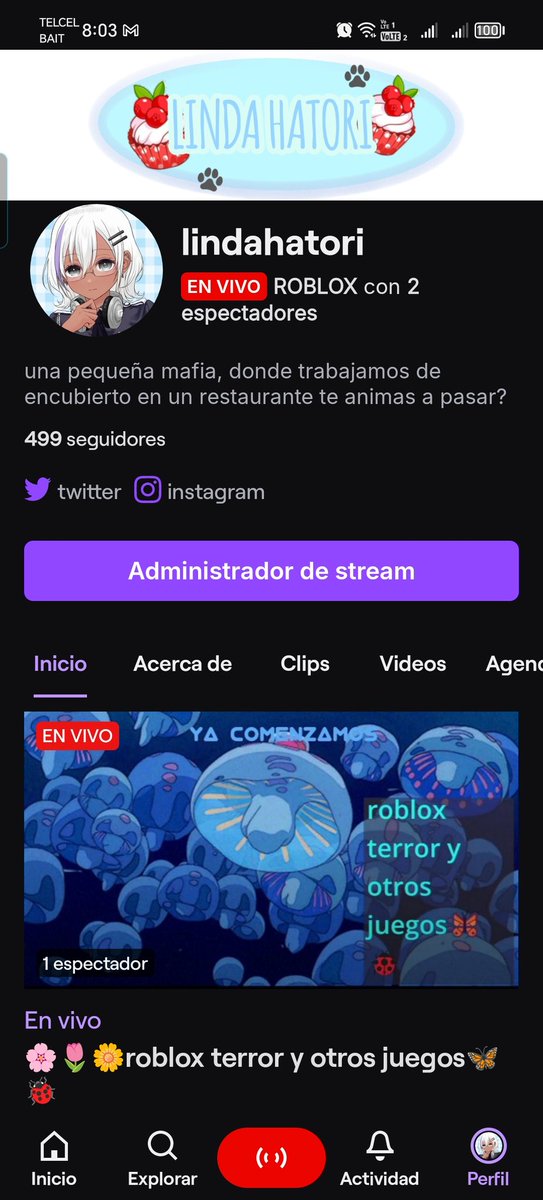 ¡Veamos a lindahatori en Twitch! twitch.tv/lindahatori?sr…