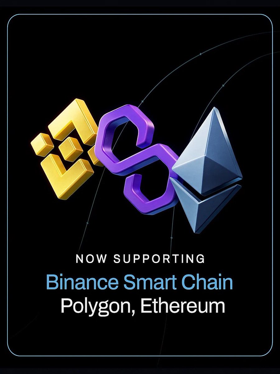CrpoverseHQ's tweet image. Crypoverse is officially multi-chain.
We’ve added support for Binance Smart Chain, Polygon, and Ethereum to expand your payment options and boost your Web3 operations.
Efficiency. Flexibility. Scalability.

#Crypoverse #MultiChainSupport #Web3Payments #BSCIntegration #Polygon