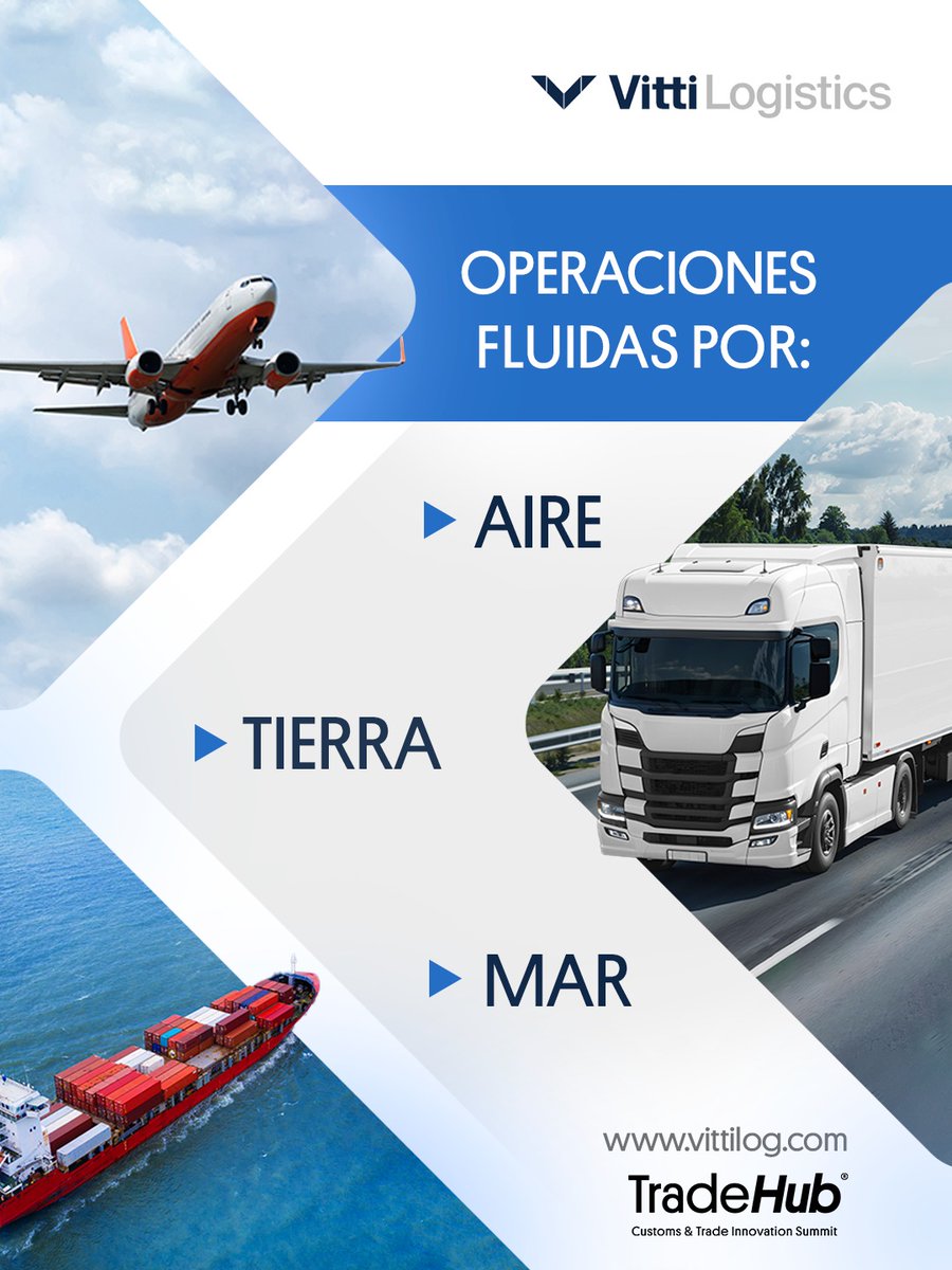 tradehubmx's tweet photo. Donde otros ven fronteras, VITTI Logistics ve caminos. 🛣️
Logística fluida por tierra, mar y aire, con soluciones integrales y confiables en cada etapa. 🌐📦
#vittilogistics #TransporteLogístico #LogísticaSinFronteras https://t.co/oYO1lFrhiN
