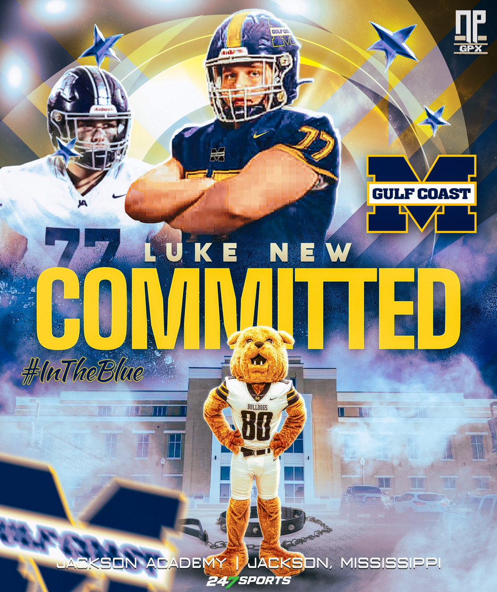 | COMMITTED |

Luke New (<a href="/big_luke77/">Luke New</a>), the class of 2026 offensive lineman from Jackson Academy (Jackson, MS), has committed to Mississippi Gulf Coast Community College!