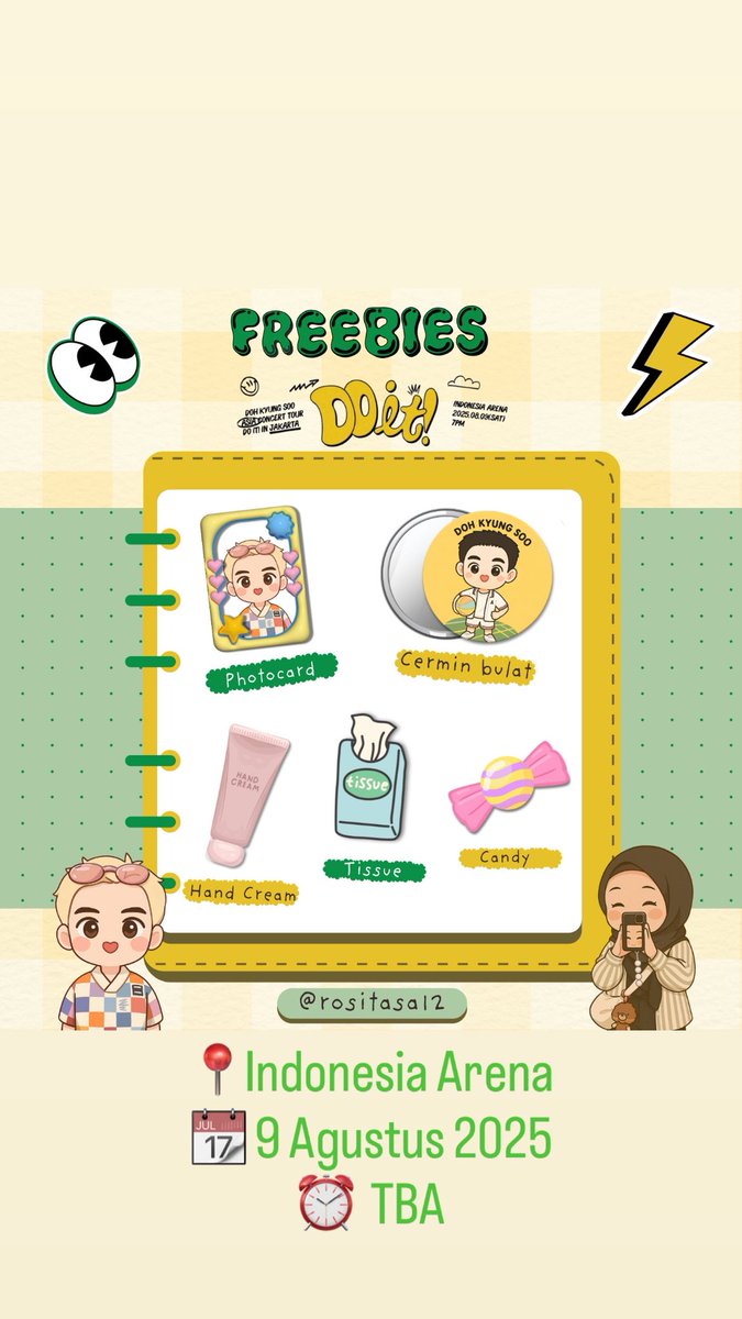 rosi_do12's tweet photo. 😍💛 *FREEBIES DO IT! in JAKARTA*💚😍

by *ROSITA*
🗓️ 9 Agustus 2025
📍 Indonesia Area 
⏰ TBA

How to claim : 
💚Follow @Jastip.HuraHura on IG
💛*Say "Hai Rosi"
💚 Kindly tag me if you get it
Wanna trade please DM 🫶🏻
RT &amp; Like highly appreciated

See you 🫶🏻😻😍

#DOITINJAKARTA https://t.co/o1EHVXuZL3