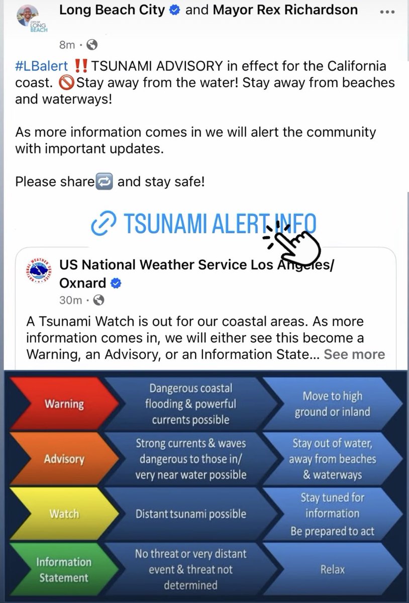 #LBAlert - members of the public should stay away from beaches, waterways, and out of the water.