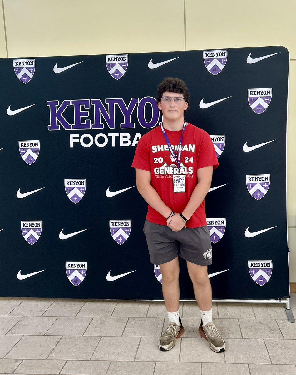 Jacob Haven Harlow (@66jhaven) on Twitter photo Big thanks to <a href="/Coach_Hively/">Owen Hively</a> and <a href="/dmurr02/">Dane Murray</a> for reaching out and inviting me to tour the campus today. I had a great time and I can’t wait to come back and watch a game in the fall!
<a href="/KenyonFootball/">Kenyon Football</a>
<a href="/no_paculver/">Paul Culver III</a>
<a href="/RMA_RedRageFB/">Sheridan Generals Football</a> Big thanks to <a href="/Coach_Hively/">Owen Hively</a> and <a href="/dmurr02/">Dane Murray</a> for reaching out and inviting me to tour the campus today. I had a great time and I can’t wait to come back and watch a game in the fall!
<a href="/KenyonFootball/">Kenyon Football</a>
<a href="/no_paculver/">Paul Culver III</a>
<a href="/RMA_RedRageFB/">Sheridan Generals Football</a>