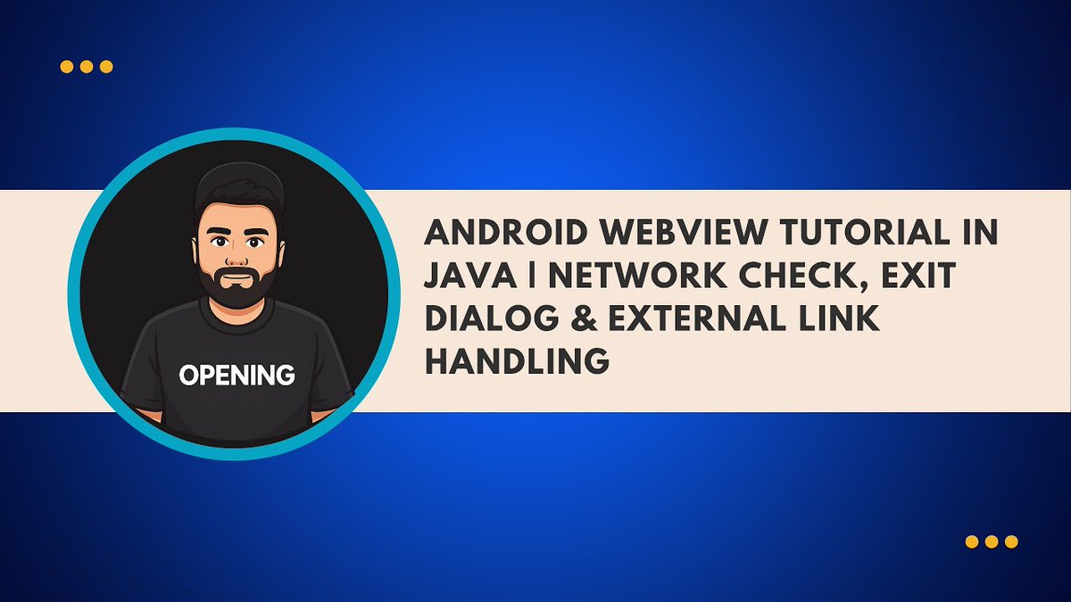iman_soheilifar's tweet image. Android WebView Tutorial in Java | Network Check, Exit Dialog & External Link Handling
Watch the full video on my YouTube channel
youtu.be/lAtOX9wZNF8
#androidstudio #webview #androiddevelopment #javaandroid #WebViewApp #AndroidWebView #CheckInternet #ExitDialog
