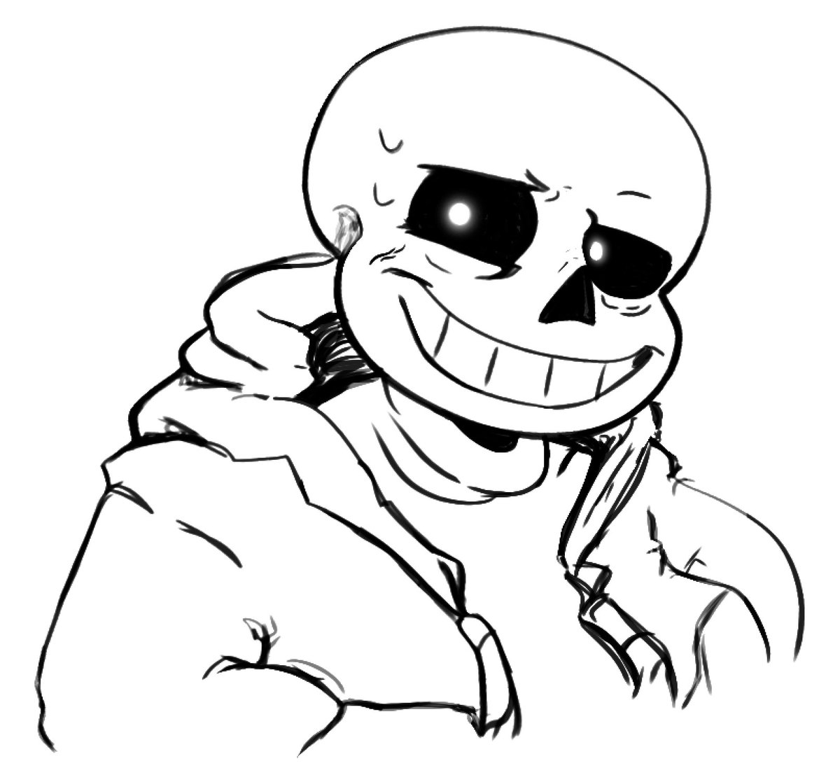 he's a little weirded out

#fanart #UNDERTALE #Sans