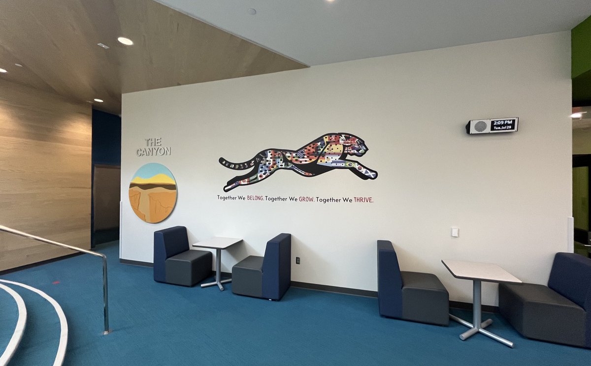 Jake Hartley (@jakehartley_nkc) on Twitter photo From vision to reality. This wall isn’t just a decal—it’s a reflection of our journey. ‘Together we belong. Together we grow. Together we thrive.’ A rallying call shaped by our students, staff, and families. 🐆 #CrestviewCheetahs #SchoolFamily <a href="/Crestview_NKC/">Crestview Elementary</a> From vision to reality. This wall isn’t just a decal—it’s a reflection of our journey. ‘Together we belong. Together we grow. Together we thrive.’ A rallying call shaped by our students, staff, and families. 🐆 #CrestviewCheetahs #SchoolFamily <a href="/Crestview_NKC/">Crestview Elementary</a>