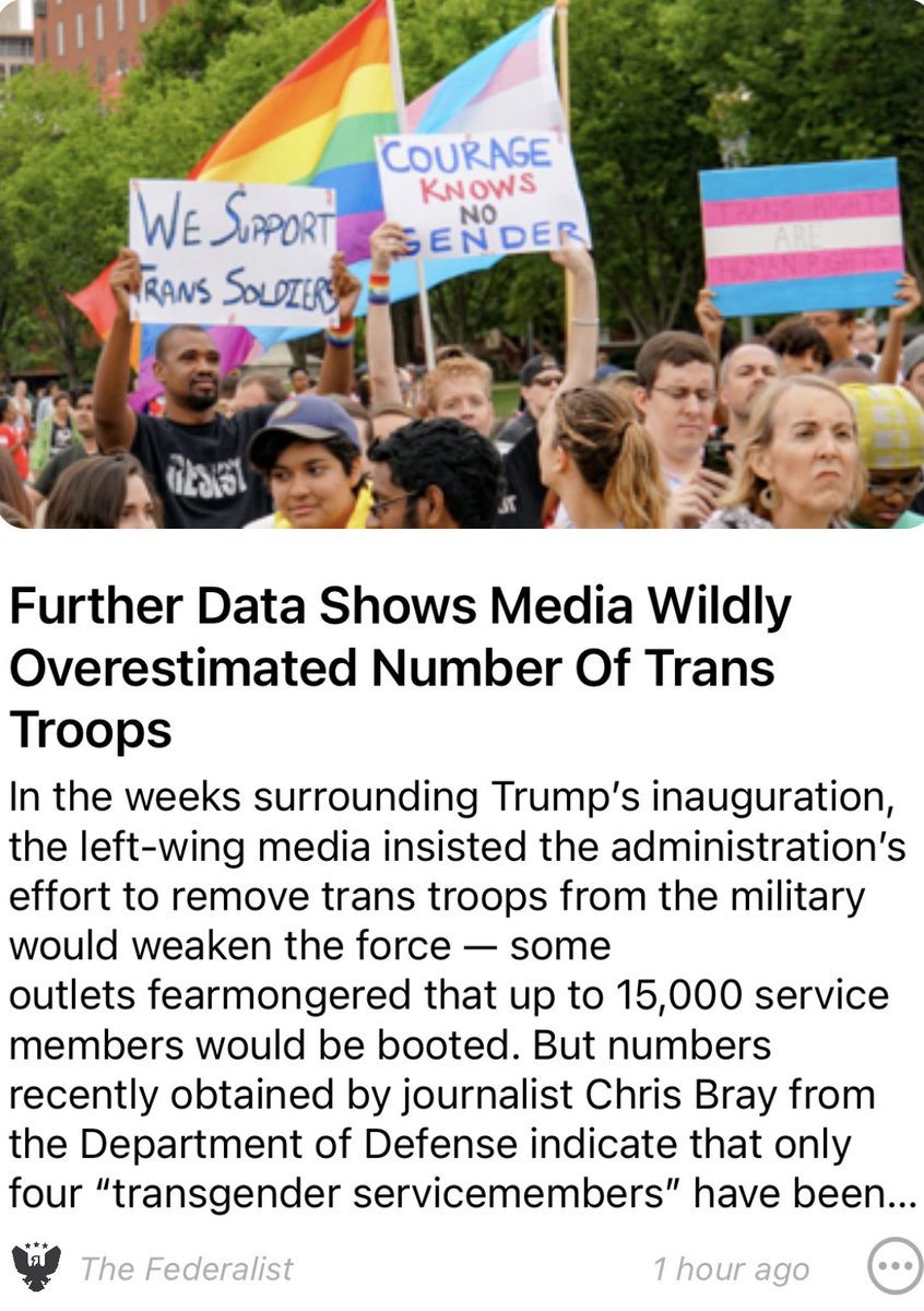 Only four transgenders have been removed from the military, not 15,000…