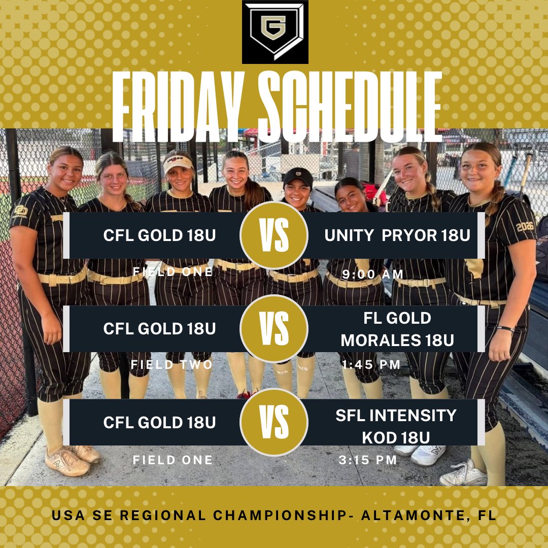 The 18’s are back at it this weekend for the USA Softball SE Regional Championship in Altamonte, FL 🥎