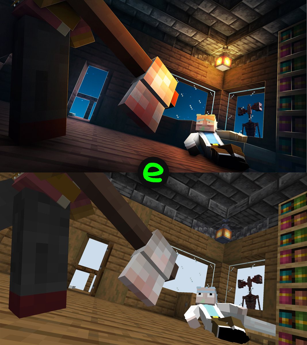 Before/After - Thumbnail for <a href="/Fitcereal/">Dan</a> 

💬 DM for commissions
🎨 Portfolio: be.net/emmz_fx
#Minecraft #thumbnail