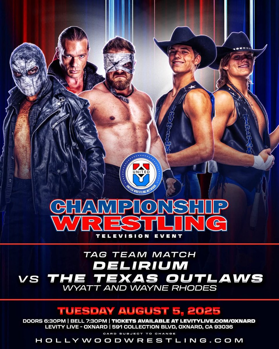 Todd Keneley (@toddkeneley) on Twitter photo 1 week away! <a href="/unitedwrestling/">United Wrestling Network</a> returns to <a href="/oxnardlevity/">Oxnard Levity Live</a> on 8/5 for a stacked live event / TV taping. All ages welcome. Tickets: levitylive com/oxnard 1 week away! <a href="/unitedwrestling/">United Wrestling Network</a> returns to <a href="/oxnardlevity/">Oxnard Levity Live</a> on 8/5 for a stacked live event / TV taping. All ages welcome. Tickets: levitylive com/oxnard