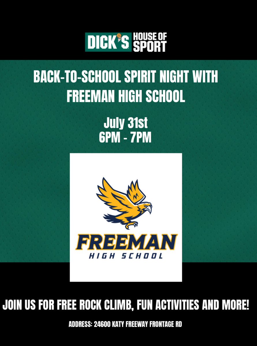 Join us for a Back to School spirit night.  Hope to see you there.