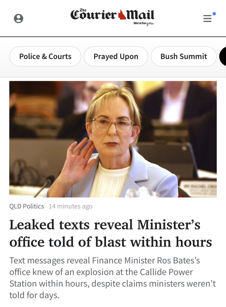 It was revealed today that Ros Bates knew about the explosion at the Callide Power Station on the day it happened. 

Ros kept it a secret from Queenslanders but her text messages tell a different story.