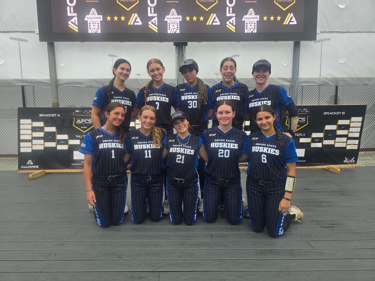 Empire State Huskies 14U National (@state14unat) on Twitter photo The team has advanced to the Final Four in the Alliance Fastpitch Championship in IN. Congratulations and encouragement to keep up the strong performance 💪🥎
<a href="/EStateHuskies/">Empire State Huskies</a> <a href="/CoachJoeHuskies/">Joe Porcelli</a> <a href="/CoachPenny_OLY/">Penny Rosario Roberts</a> <a href="/Johnknopf10/">John Knopf</a> @Jwheat14 <a href="/HuskiesDelSalto/">Empire State Huskies - DelSalto</a> <a href="/3N2Sports/">3N2 Sports</a> #Rowtheboat #GDTBAH The team has advanced to the Final Four in the Alliance Fastpitch Championship in IN. Congratulations and encouragement to keep up the strong performance 💪🥎
<a href="/EStateHuskies/">Empire State Huskies</a> <a href="/CoachJoeHuskies/">Joe Porcelli</a> <a href="/CoachPenny_OLY/">Penny Rosario Roberts</a> <a href="/Johnknopf10/">John Knopf</a> @Jwheat14 <a href="/HuskiesDelSalto/">Empire State Huskies - DelSalto</a> <a href="/3N2Sports/">3N2 Sports</a> #Rowtheboat #GDTBAH