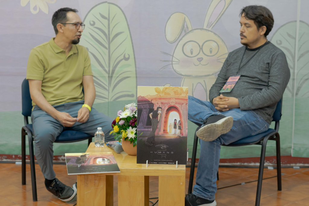 📖✨ En la #35FNLIyJ, las páginas de “Itinerario” de Nahum B. Zenil y “Ser humano |1. Nuevos compañeros” de Abel González, sorprendieron a los asistentes con historias que invitan a explorar y reflexionar.