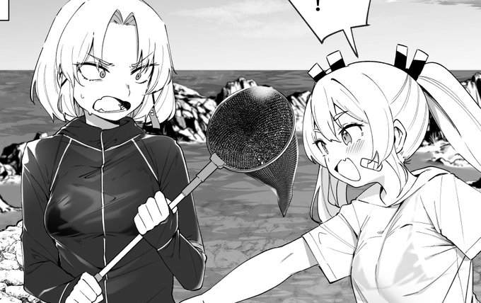 磯で遊ぶの楽しいですよね [特別イラスト]勝利の女神:NIKKE すいーとえんかうんと - 雨住キオ | 週刊コロコロコミック #NIKKE           #メガニケ #ニケすい