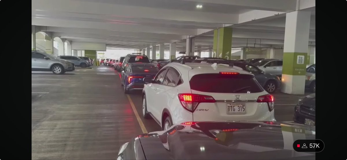 Ala Moana on Oahu traffic is completely backed up to a standstill.