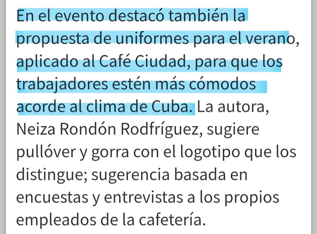 Camagüey (@camaguey1514) on Twitter photo Realismo mágico en #Camagüey:
Realizan "forum de innovación" de la empresa de turismo para descubrir que los uniformes de los empleados de una cafetería deben estar adaptados al clima de #Cuba y la gran idea de convertir las botellas en vasos 🫣🤣🤣🤣🤣🤣
<a href="/AdelanteCuba/">Periódico Adelante</a> Realismo mágico en #Camagüey:
Realizan "forum de innovación" de la empresa de turismo para descubrir que los uniformes de los empleados de una cafetería deben estar adaptados al clima de #Cuba y la gran idea de convertir las botellas en vasos 🫣🤣🤣🤣🤣🤣
<a href="/AdelanteCuba/">Periódico Adelante</a>