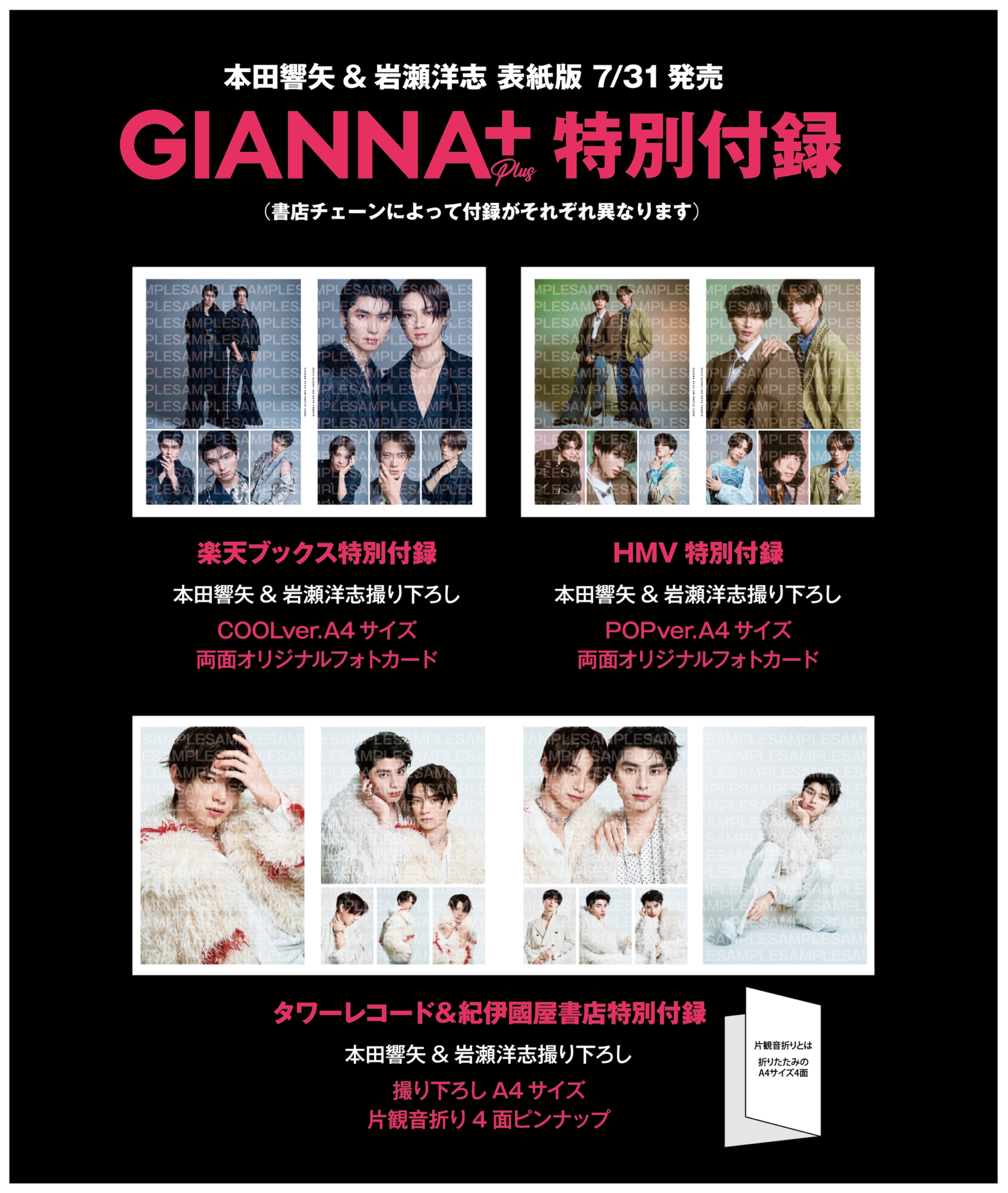 本田響矢 上海限定　サイン入り　ポスター 本田響矢 上海限定 サイン入り ポスター② 八木勇征＆本田響矢