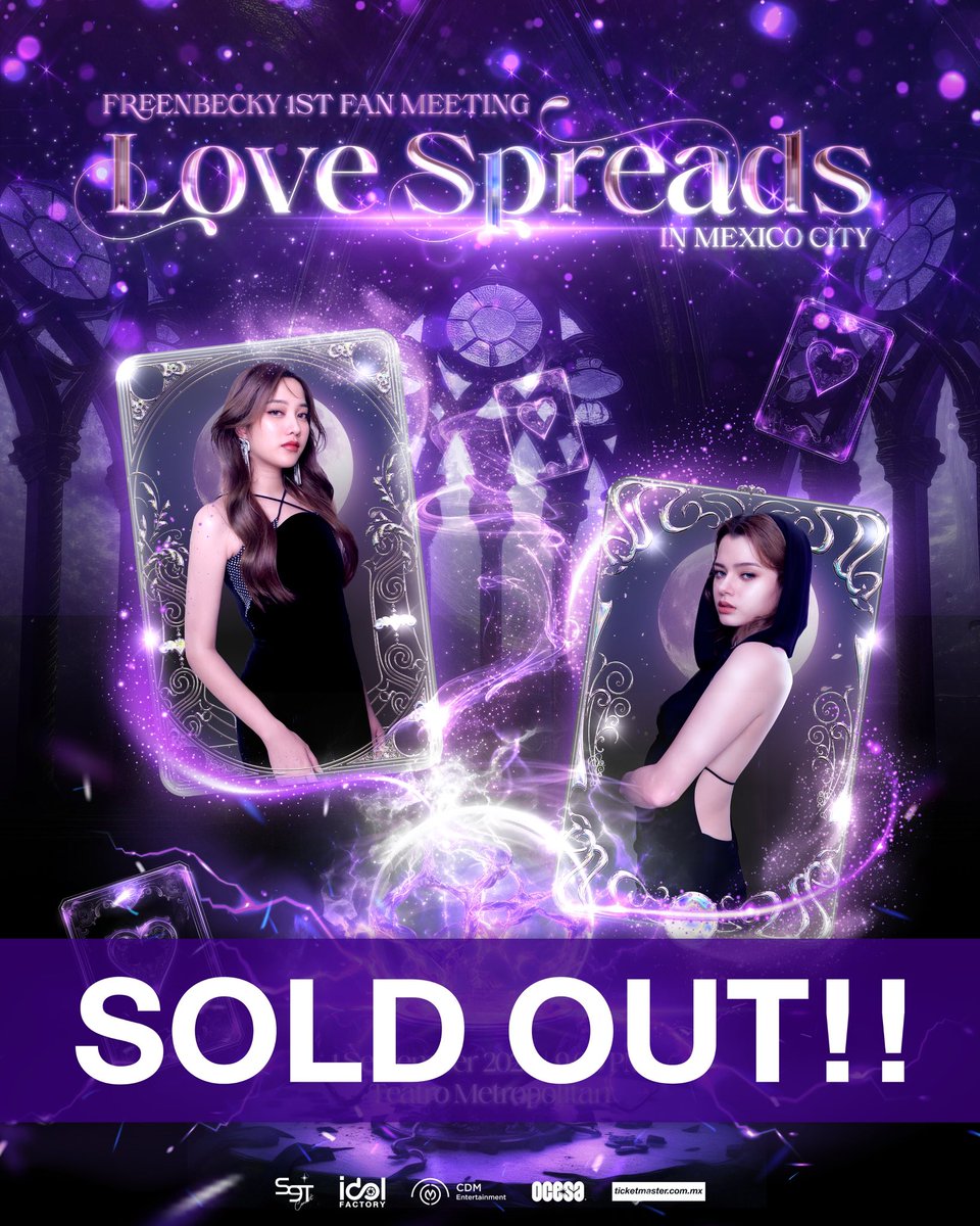 IDOLFACTORYTH's tweet photo. We would like to express our heartfelt gratitude to all our Mexican fans, Latin American fans, and supporters around the world for making the tickets for FreenBecky’s 1st Fan Meeting in Mexico City officially SOLD OUT.

This will be Freen and Becky’s first time visiting Mexico, and we are deeply moved by the overwhelming love and support even before their arrival.

Thank you for giving us the chance to connect with new fans in a country full of warmth and heart. We can’t wait to meet you very soon!

Queremos expresar nuestro más sincero agradecimiento a todos nuestros fans en México, en América Latina y en todo el mundo por hacer que las entradas para el FreenBecky 1st Fan Meeting en Ciudad de México se hayan agotado oficialmente.

Será la primera vez que Freen y Becky visiten México, y estamos profundamente conmovidos por el inmenso amor y apoyo que hemos recibido incluso antes de llegar.

Gracias por darnos la oportunidad de conectar con nuevos fans en un país lleno de calidez y corazón. ¡Estamos muy emocionados de conocerlos pronto!

#FreenBecky1stFMinMexicoCity
#FreenBecky #ฟรีนเบค
#srchafreen #Beckysangels
#idolfactoryTH #S9TConcert