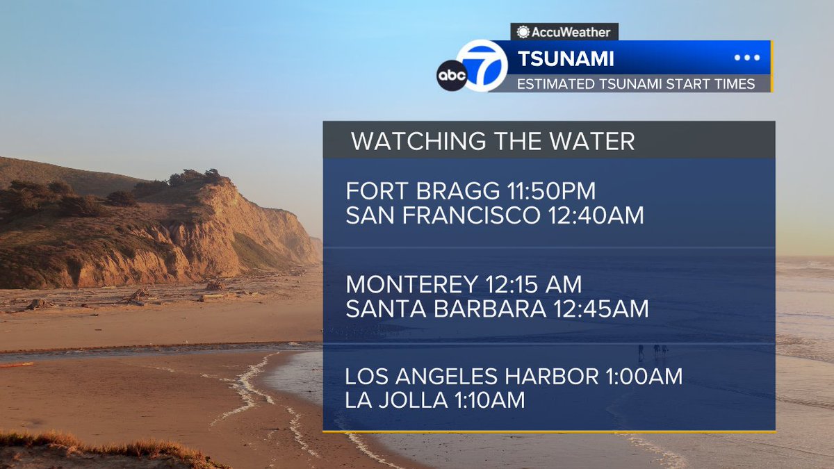 Here are current buoy reports off CA coast &amp; updated times for possible arrival.  Good advice from <a href="/NWSBayArea/">NWS Bay Area 🌉</a> about tsunami (series of waves) &amp; safety.  Earthquake was revised to 8.8 magnitude.  #tsunami #Tsunami #earthquake
