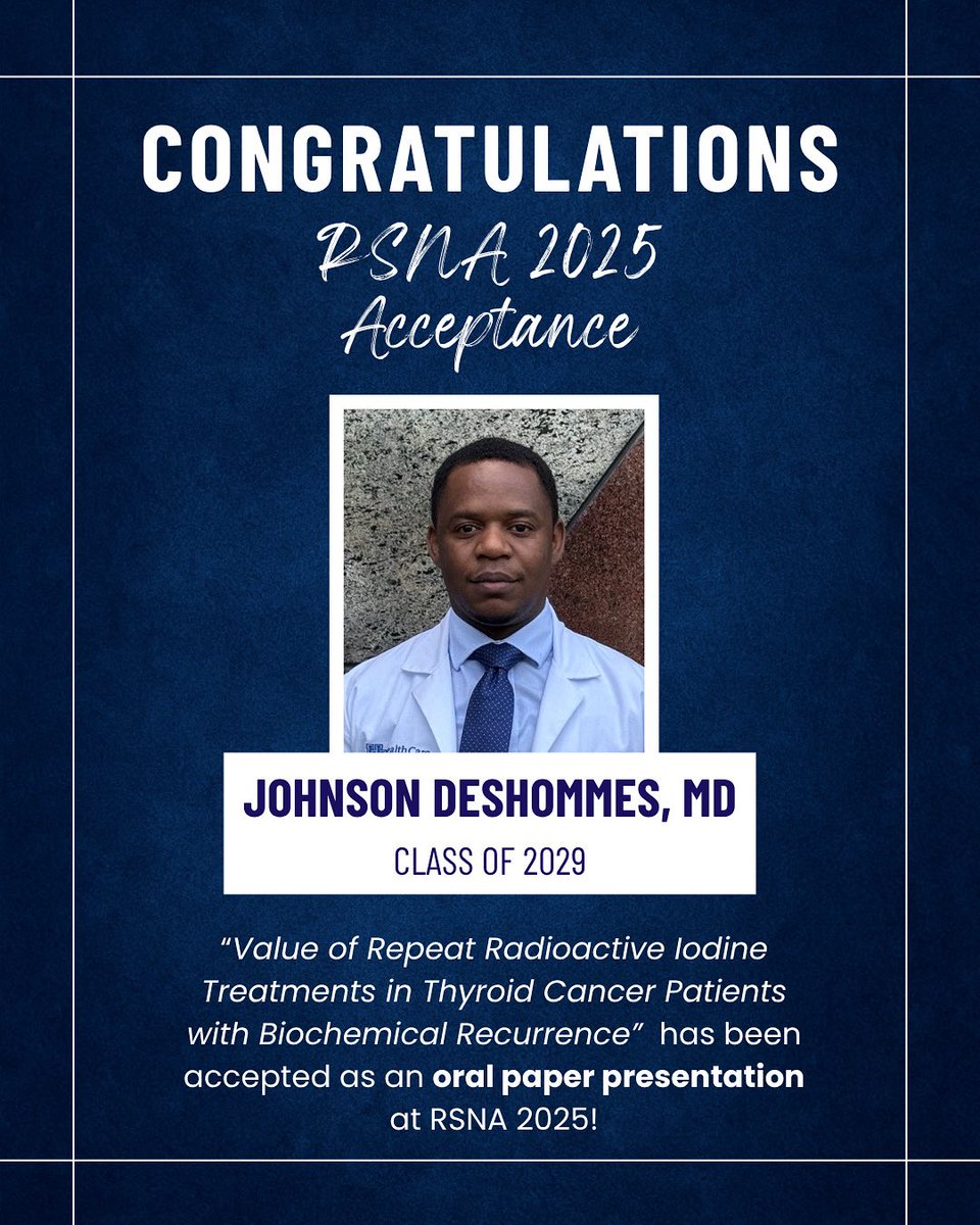 UKy Radiology Res (@uky_rad_res) on Twitter photo Great job to R1, Dr. Deshommes! 🎉 #rsna #rsna2025 #ukradiology #radres #academicradiology #nuclearmedicine Great job to R1, Dr. Deshommes! 🎉 #rsna #rsna2025 #ukradiology #radres #academicradiology #nuclearmedicine