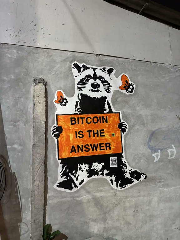 Bitcoin mural art in Bali 🌱