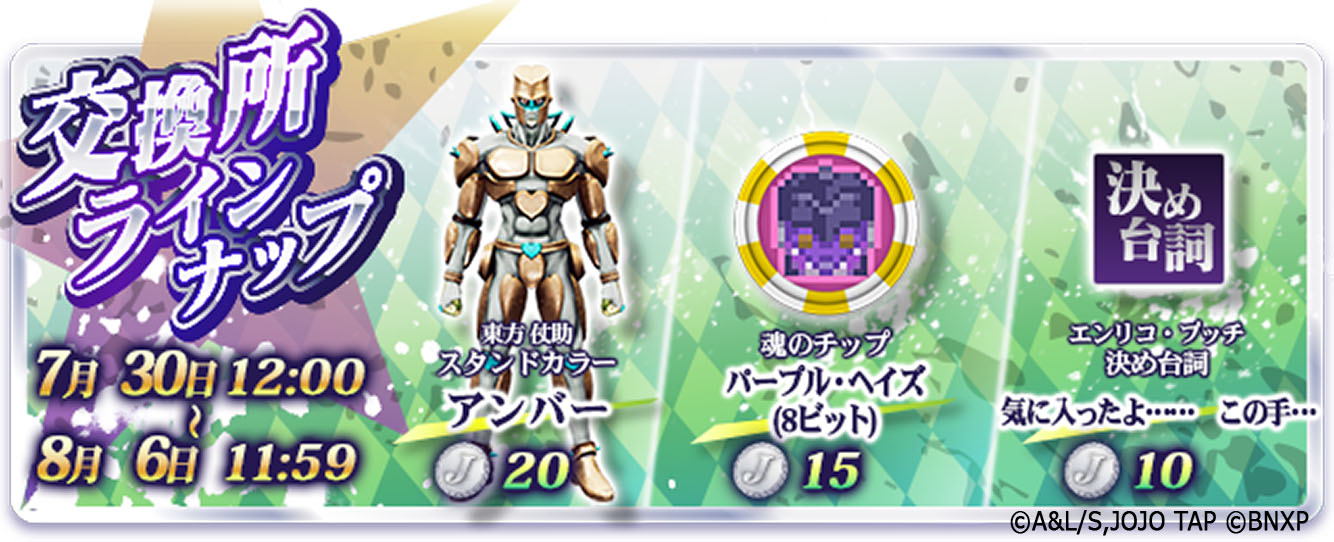 ジョジョ ラストサバイバー 護衛チーム ポスター7枚セット 公式