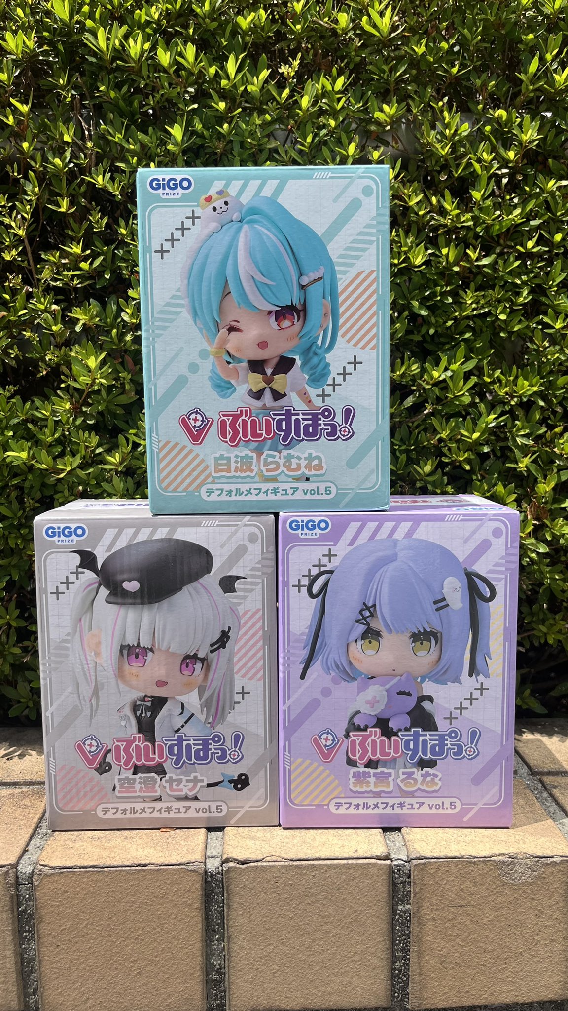 ぶいすぽっ！フィギュア gigo 限定 紫宮るな 空澄セナ 白波らむね 3個 GiGO限定 ぶいすぽっ！ 空澄セナ 紫宮るな 白波らむね 3点セット