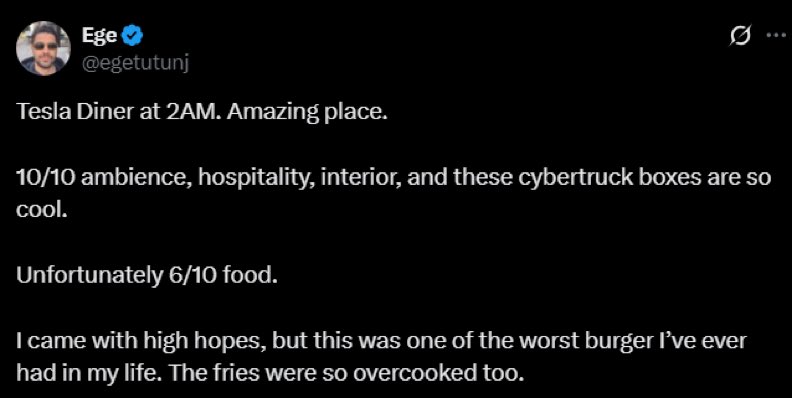 “…one of the worst burgers I’ve ever had in my life.”

“Still love the restaurant”
