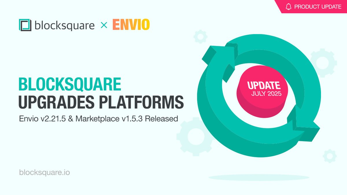 Big moves from <a href="/blocksquare_io/">Blocksquare</a>!

With <a href="/envio_indexer/">ENVIO</a> v2.21.5 and Marketplace v1.5.3, $BST just got a serious upgrade, real-time data, smarter staking, and seamless performance across platforms.

Infra like this doesn’t just support the future of real estate, it builds it.

What