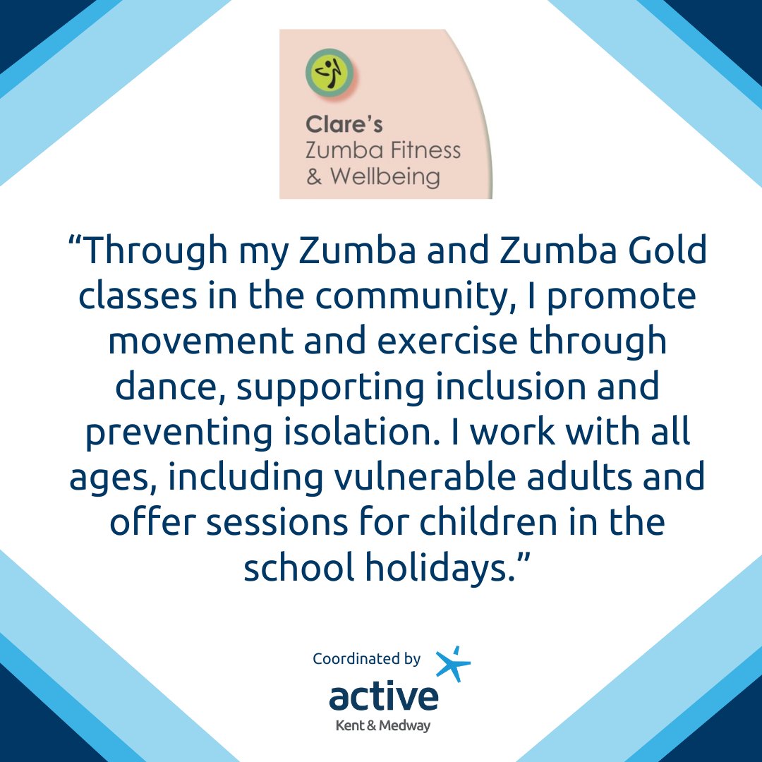 🌟THANK YOU Clare’s Zumba Fitness and Wellbeing for recently pledging your support to #MoveTogether, Kent &amp; Medway’s strategy for sport &amp; physical activity. Thank you for sharing our vision to get more people, more active, more often. Learn more⬇️
activekent.org/movetogetherst…