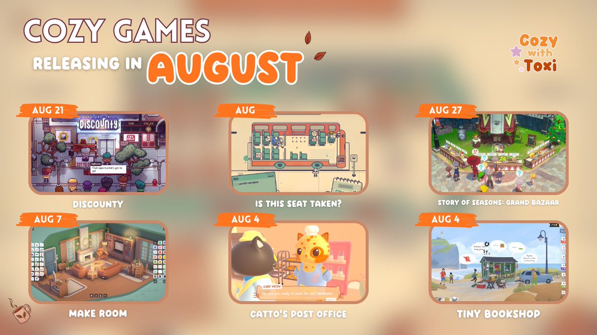 Back to back to back games in August! Which ones are you most looking forward to? 👀