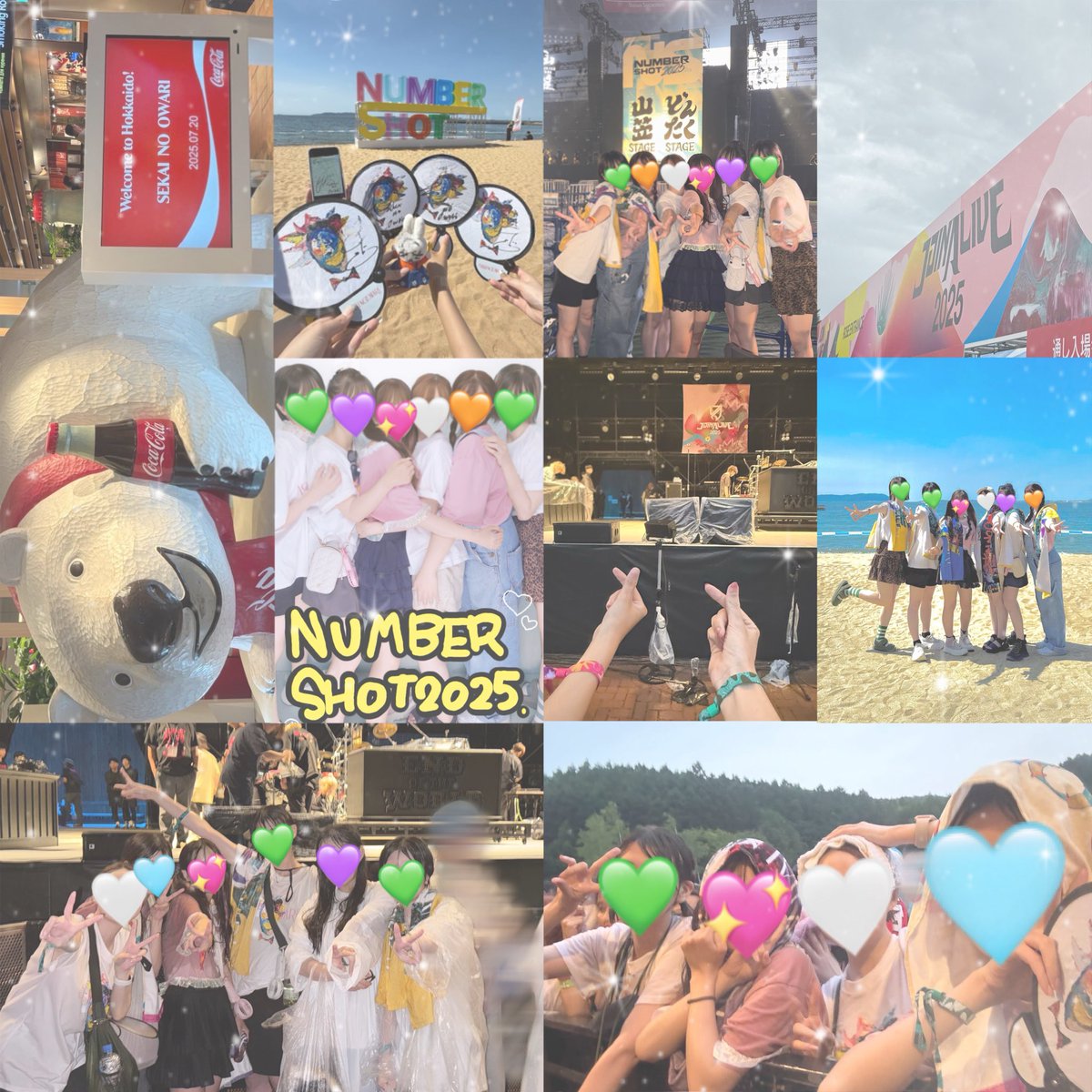 ★7/19 JOIN ALIVE
★7/21 NUMBER SHOT

雨大変だったけど楽しかったよー︎︎ ︎*☂︎*̣̩⋆
5日間もみんなと一緒に居れて最高だった👍🏻⟡.·
来月末もたのしみ〜🧚🏻♡