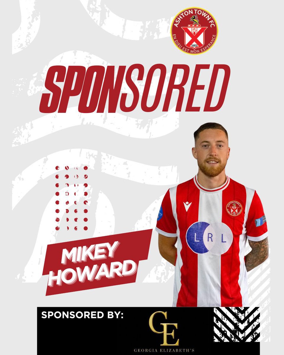 📣 Player Sponsorship Alert!

Winger Mikey Howard is proudly sponsored by Georgia Elizabeth’s — a top local salon run by sisters Georgia &amp; Emma, offering hair, beauty, aesthetics &amp; training. Fully qualified, fully insured &amp; loved in Ashton.

#AshtonTownFC #SupportLocal