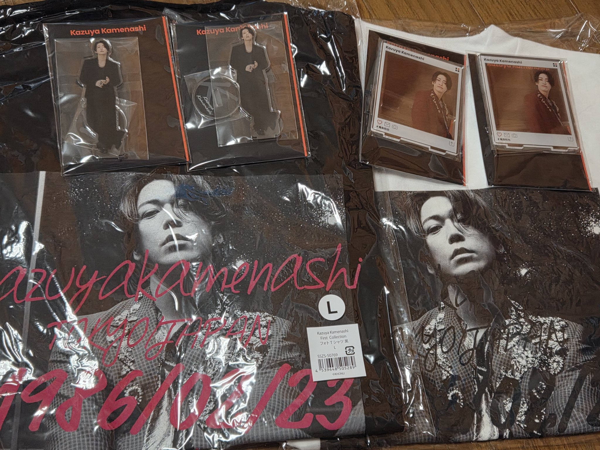 亀梨和也 First Collection フォトTシャツ L L】亀梨和也 フォトTシャツ 黒 First Collection LINK to XXII