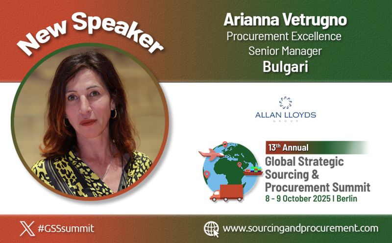 Thrilled to welcome Arianna Vetrugno (Bulgari) to the 13th Strategic Sourcing &amp; Procurement Summit!
She’ll share how luxury procurement drives value, agility &amp; transformation.
📍 Berlin | 8–9 Oct 2025
🌐 bit.ly/3H7ORfb

#Procurement #Bulgari #SourcingSummit