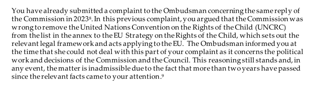 Roelie Post - EU whistleblower (@roelie_post) on Twitter photo You are on the wrong track <a href="/EUombudsman/">European Ombudsman</a>
This is not part of 'political work' at all.
It's fraud
#ChildRights You are on the wrong track <a href="/EUombudsman/">European Ombudsman</a>
This is not part of 'political work' at all.
It's fraud
#ChildRights