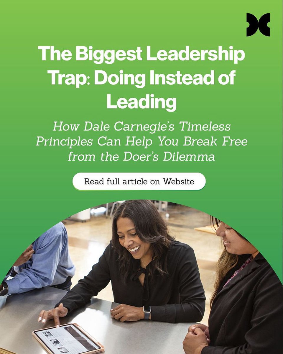 DaleCarnegieNG's tweet photo. Many experienced professionals rise through the ranks by being excellent doers — reliable, efficient, competent. But as they move into leadership roles, they struggle to shift from execution to empowerment.

https://t.co/VFeA4iNodq https://t.co/6Oakd51iak