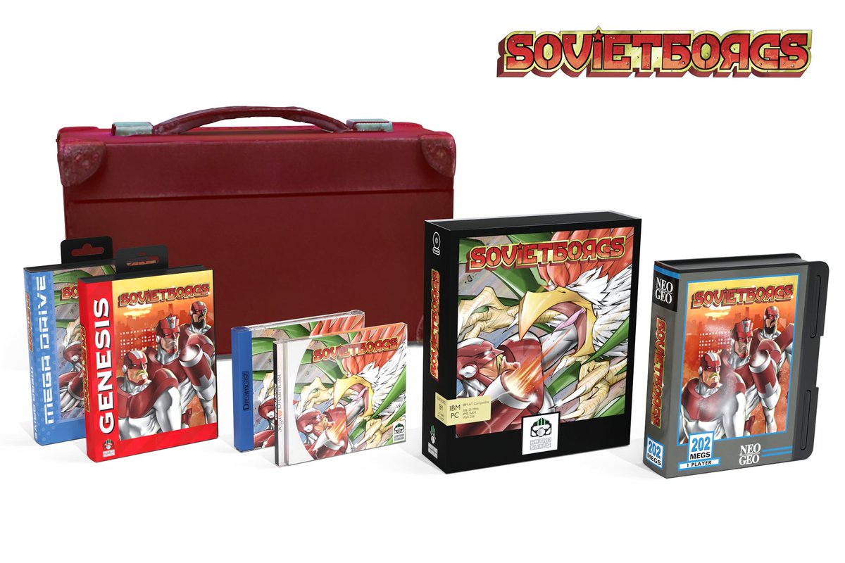 Retro only. Physical only. 🤖 Set in a post Cold War universe where the USSR turned the world into a nuclear wasteland, #Sovietborgs is a new top-down run and gun in development for #SegaGenesis / Mega Drive, #Dreamcast, #NeoGeo, and MS-DOS! Pledge now! 👉 indiegogo.com/projects/sovie…