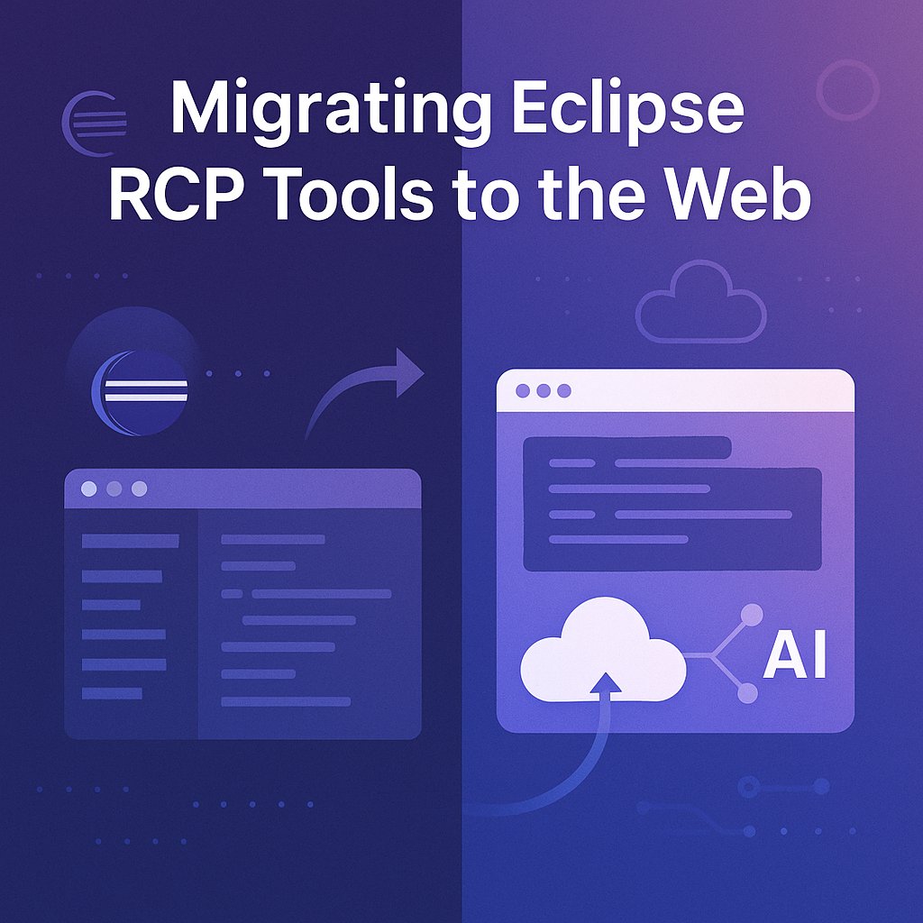 eclipsesource's tweet image. 🚀 Migrating Eclipse Platform and RCP tools and IDEs to the web isn’t just a tech shift - it’s a strategic leap. Modernize UX, embrace AI, and future-proof your IDEs.
Read the full guide: eclipsesource.com/blogs/2025/07/…
#eclipsetheia #theiaide #theiai #eclipseclouddevtools #eclipsercp